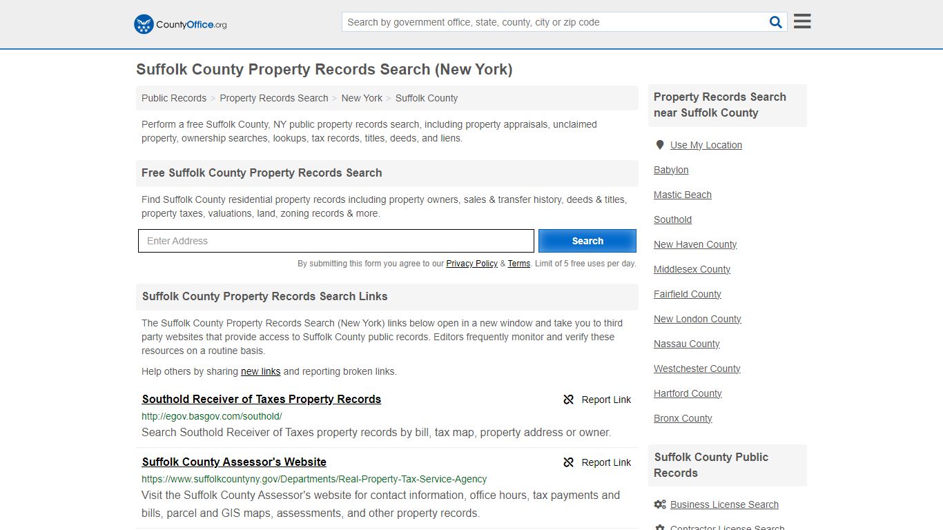 Suffolk County Property Records Search (New York) - County Office